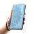 iPhone 16e / 17e Skin Feel Totem Embossed Leather Phone Case - Blue