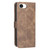 iPhone 16e / 17e Solid Color Calfskin Texture RFID Vegan Leather Phone Case - Brown