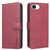 iPhone 16e / 17e Solid Color Calfskin Texture RFID Vegan Leather Phone Case - Red