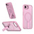 iPhone 16e / 17e Star Shine Series TPU + PC MagSafe Phone Case with Fold Holder - Pink