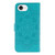 iPhone 16e / 17e Sun Mandala Embossing Leather Phone Case - Blue