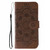 iPhone 16e / 17e Sun Mandala Embossing Leather Phone Case - Brown