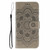 iPhone 16e / 17e Sun Mandala Embossing Leather Phone Case - Grey