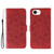 iPhone 16e / 17e Sun Mandala Embossing Leather Phone Case - Red