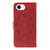 iPhone 16e / 17e Sun Mandala Embossing Leather Phone Case - Red