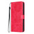 iPhone 16e / 17e Sunflower Embossed Vegan Leather Phone Case with Small Black Rope - Red