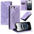iPhone 16e / 17e Totem Embossed Magnetic Leather Phone Case - Purple