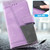iPhone 16e / 17e TTUDRCH Embossed Line Splicing Leather Phone Case - Purple