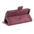 iPhone 16e / 17e TTUDRCH Embossed Line Splicing Leather Phone Case - Wine Red