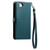iPhone 16e / 17e Wallet Multi-card Slot Leather Phone Case with Lanyard - Green