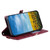 iPhone 16e / 17e Wallet Multi-card Slot Leather Phone Case with Lanyard - Wine Red