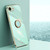 iPhone 16e / 17e XINLI Straight Edge 6D Electroplate TPU Phone Case with Ring Holder - Mint Green
