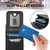 iPhone 16e / 17e YM015 Crossbody Rhombic Card Bag RFID Phone Case - Black