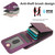 iPhone 16e / 17e YM015 Crossbody Rhombic Card Bag RFID Phone Case - Dark Purple