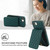iPhone 16e / 17e YM015 Crossbody Rhombic Card Bag RFID Phone Case - Green