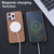 iPhone 16e Electroplating Soft Side Sticker Leather MagSafe Phone Case - Dark Green