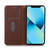 iPhone 16e KHAZNEH Nappa Top Layer Cowhide Leather Phone Case - Brown