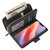 iPhone 17e / 16e 9 Card Slots Zipper Wallet Bag Leather Phone Case - Black