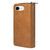iPhone 17e / 16e 9 Card Slots Zipper Wallet Bag Leather Phone Case - Brown