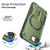 iPhone 17e / 16e Armor Magsafe Holder PC Hybrid TPU Phone Case - Army Green