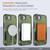 iPhone 17e / 16e Armor Magsafe Holder PC Hybrid TPU Phone Case - Army Green