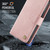 iPhone 17e / 16e AutSpace A05 2 in 1 Retro Calf Texture MagSafe Magnetic Phone Case - Pink