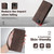 iPhone 17e / 16e AZNS A2 Series Tri-Card Wallet RFID Vegan Leather Phone Case with Strap - Red