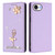 iPhone 17e / 16e Ballet Girl Diamond Studded RFID Vegan Leather Phone Case - Light Purple