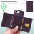 iPhone 17e / 16e BETOPNICE Horizontal Flip Detachable MagSafe Wallet Phone Case - Purple