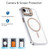 iPhone 17e / 16e Bright Color Clear MagSafe Lens Frame Holder Phone Case - Blue