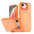 iPhone 17e / 16e Bright Color Contrast Skin-feel Camera Bracket Magsafe Phone Case - Orange