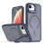 iPhone 17e / 16e Bright Color Frosted Skin-feel Camera Bracket Magsafe Phone Case - Blue
