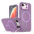 iPhone 17e / 16e Bright Color Imitation Camera Bracket Magsafe Phone Case - Sunset Purple