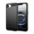 iPhone 17e / 16e Brushed Texture Carbon Fiber TPU Phone Case - Black