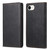 iPhone 17e / 16e Business Solid Color Magnetic RFID Leather Phone Case - Black