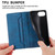 iPhone 17e / 16e Business Solid Color Magnetic RFID Leather Phone Case - Blue