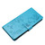 iPhone 17e / 16e Butterflies and Flowers Leather Phone Case - Blue