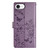 iPhone 17e / 16e Butterflies and Flowers Leather Phone Case - Purple