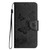 iPhone 17e / 16e Butterfly Embossed Flip Leather Phone Case - Black