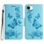 iPhone 17e / 16e Butterfly Embossed Flip Leather Phone Case - Blue