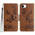 iPhone 17e / 16e Butterfly Embossed Flip Leather Phone Case - Brown