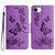 iPhone 17e / 16e Butterfly Embossed Flip Leather Phone Case - Purple