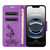 iPhone 17e / 16e Butterfly Embossed Flip Leather Phone Case - Purple