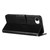 iPhone 17e / 16e Butterfly Flower Pattern Flip Leather Phone Case - Black