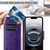 iPhone 17e / 16e Butterfly Flower Pattern Flip Leather Phone Case - Dark Purple