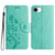 iPhone 17e / 16e Butterfly Flower Pattern Flip Leather Phone Case - Green