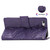 iPhone 17e / 16e Butterfly Love Flower Embossed Leather Phone Case - Purple