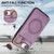 iPhone 17e / 16e Car Magnetic Ring Buckle Card Bag Phone Case with Lanyard - Purple