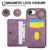 iPhone 17e / 16e Car Magnetic Ring Buckle Card Bag Phone Case with Lanyard - Purple