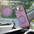 iPhone 17e / 16e Car Magnetic Ring Buckle Card Bag Phone Case with Lanyard - Purple